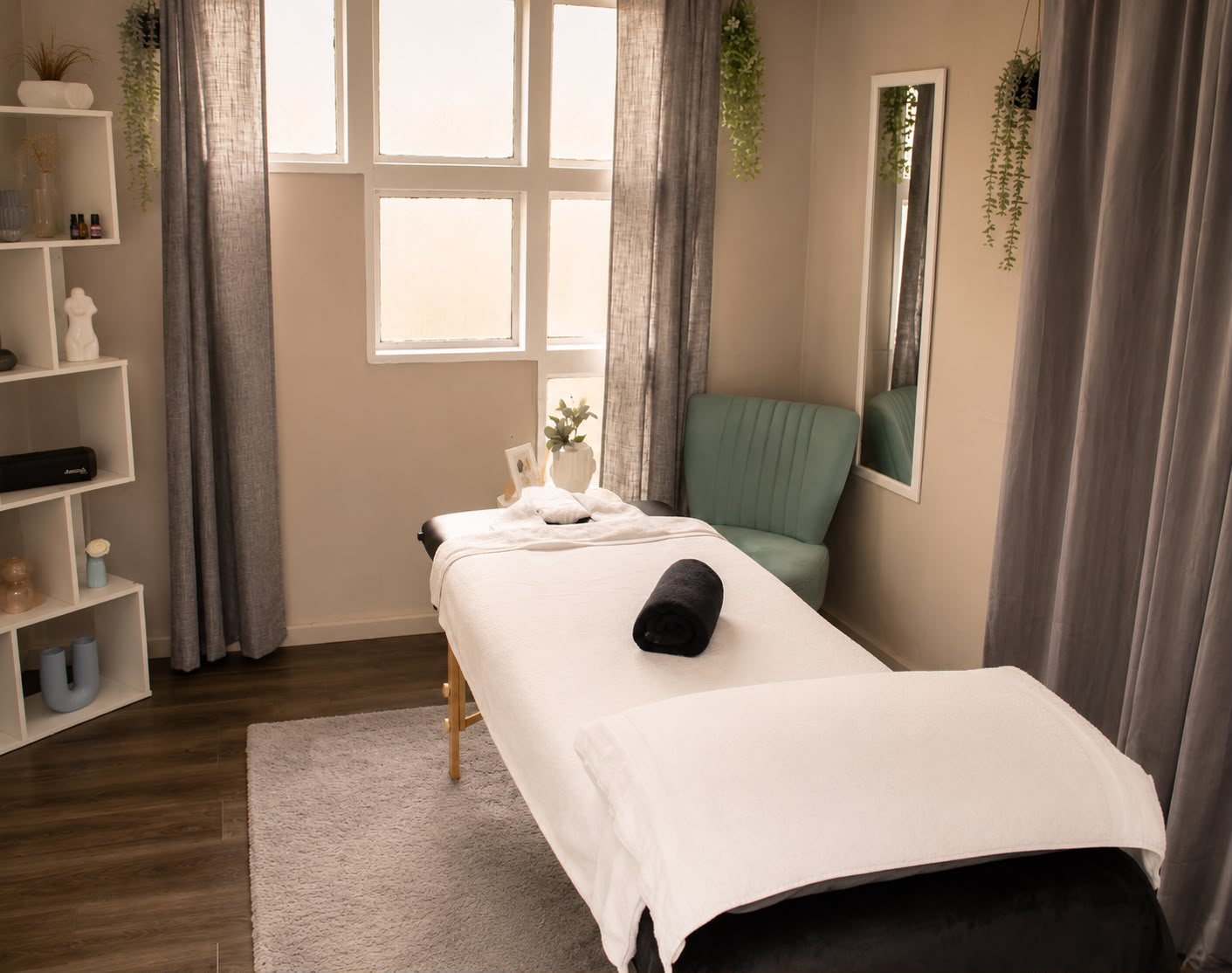 Private massage suite at Aphrodite Studios in Durbanville
